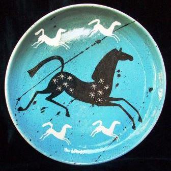 Turq w/Black Horse Plate
