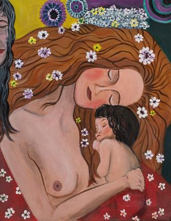 Klimt Inspired Mother and Child